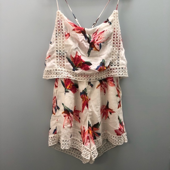 Abercrombie & Fitch Pants - EUC Abercrombie & Fitch Floral Romper Size S